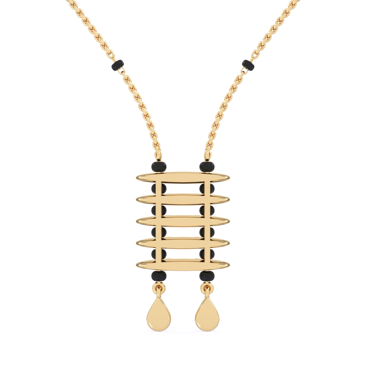 Charming Round Cluster Diamond Mangalsutra